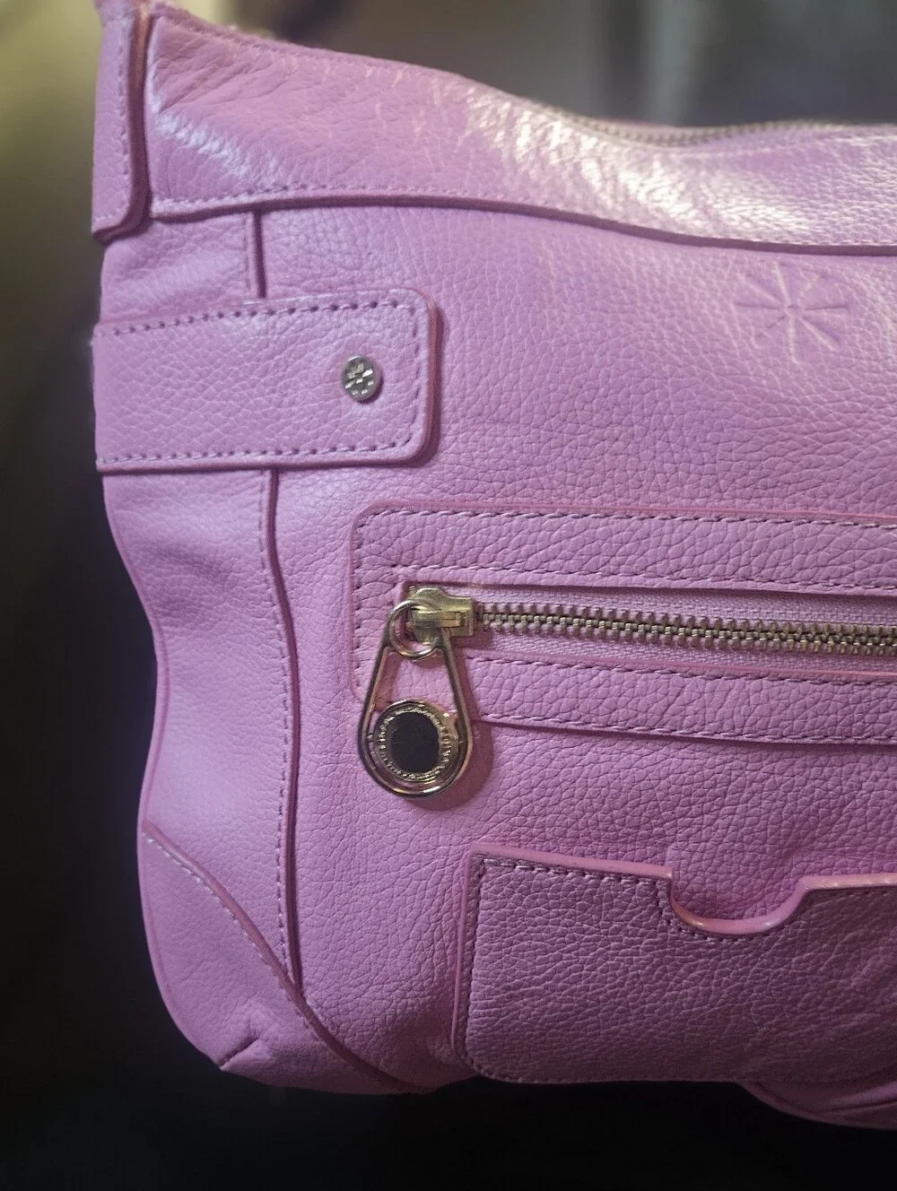 Isaac Mizrahi Live Pink Leather Crossbody Bag - Picture 2 of 10